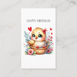 Cute Birthday Chick. Calling Card