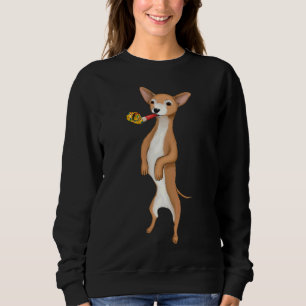 Cute Birthday Chihuahua With A Party Blower Sweatshirt