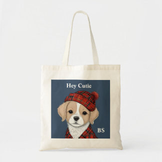 Cute birthday dog in scottish Disguise  Tote Bag