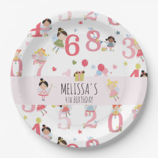 Cute Birthday Fairy Personalised Party Paper Plate
