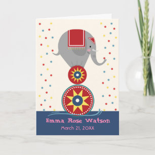 Cute Birthday for Child with Acrobatic Elephant C Card
