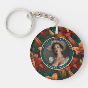 Cute Birthday Gifts Custom Lilies Key Ring