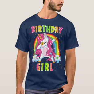 Cute Birthday Girl Dabbing Unicorn Dab Dance For G T-Shirt
