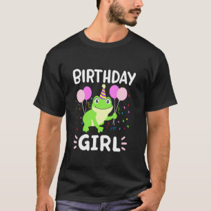 Cute Birthday Girl Frog Aesthetic Women Girls Kids T-Shirt