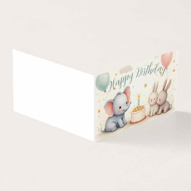 Cute Birthday Greeting with Animal Friends (Outside)