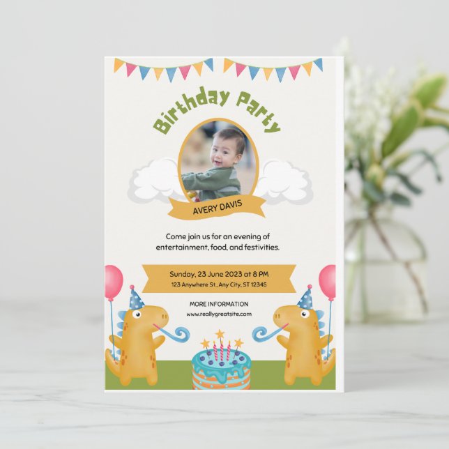 Cute Birthday Invitation (Standing Front)