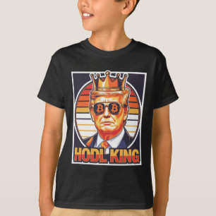 Cute Bitcoin King Trump Crypto Shades Future Of Mo T-Shirt
