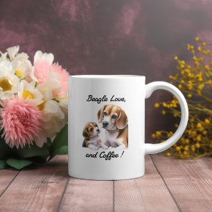 Cute Black and Browns Beagle Love Coffee Mug