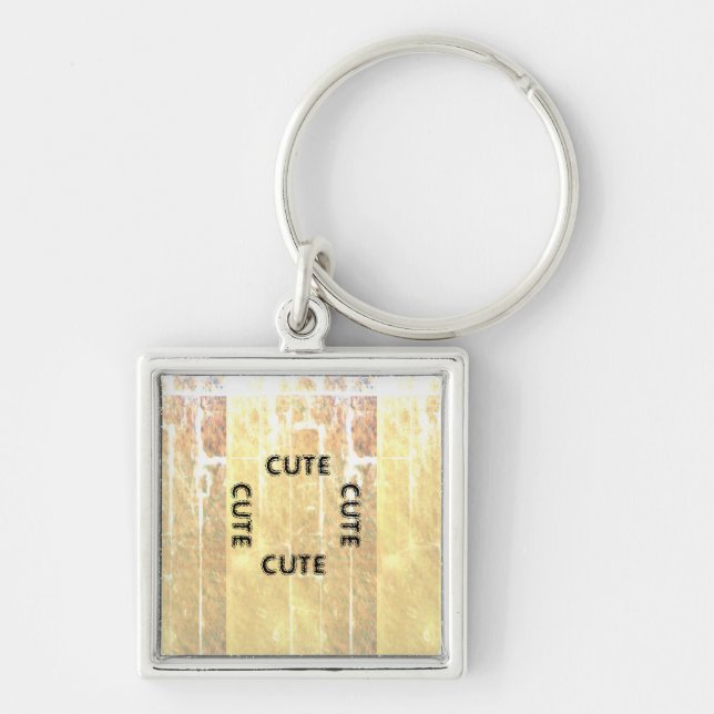 CUTE_ BLACK AND LIGHT YELLOW  KEYCHAIN (Front)