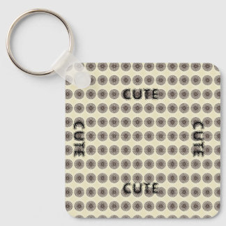 CUTE_ BLACK AND Light Yellow  KEYCHAIN