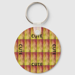 CUTE_ BLACK AND ORANGE YELLOW  KEYCHAIN