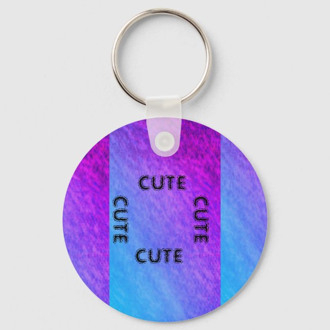 CUTE_ BLACK AND PURPLE BLUE  KEYCHAIN (Front)