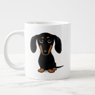 Cute Black and Tan Dachshund | Wiener Dog Large Coffee Mug