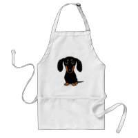 Cute Black and Tan Dachshund with Custom Text