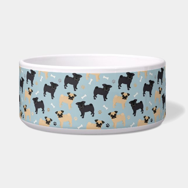 Cute Black and Tan Pugs Pattern (Front)