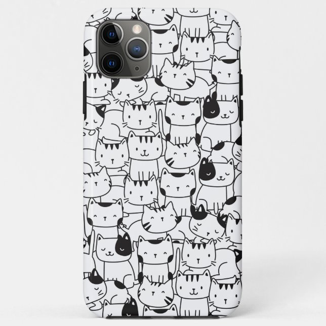 Cute Black And White Cats Case-Mate iPhone Case (Back)
