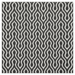 Cute black and white chevron ikat pattern fabric
