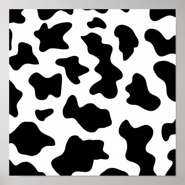 cute  black and white farm dairy cow print (Front)