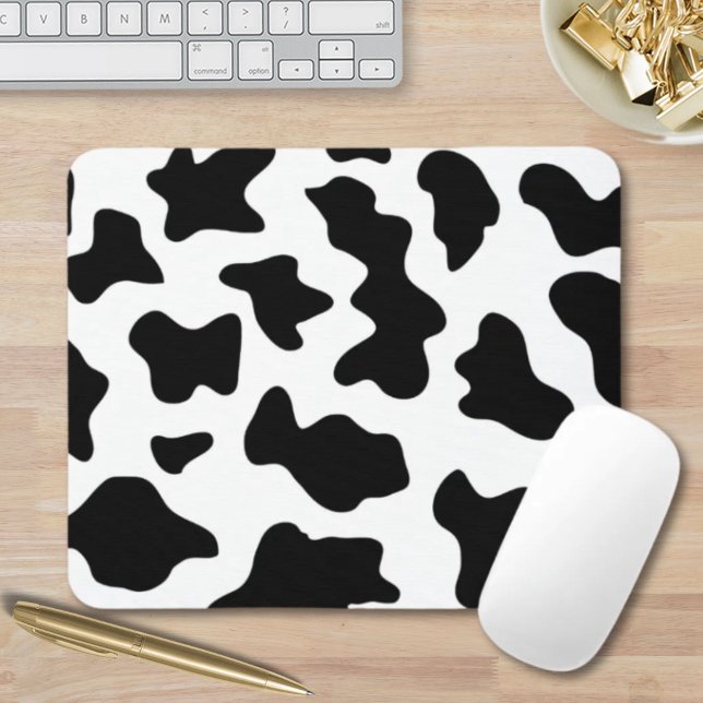 cute  black and white farm dairy cow print mouse pad (cute black and white farm dairy cow print mouse pad)