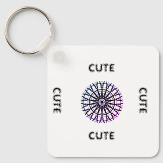 CUTE_ BLACK AND WHITE KEY RING