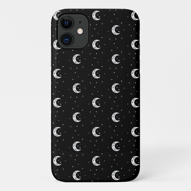 Cute Black and White Moons and Stars  Case-Mate iPhone Case (Back)