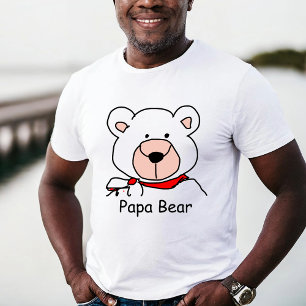Cute black and White Papa Bear T-Shirt