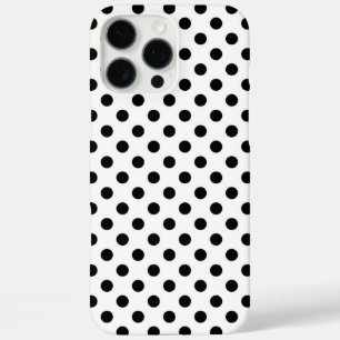 Cute Black and White Polka Dots Pattern iPhone 16 Pro Max Case
