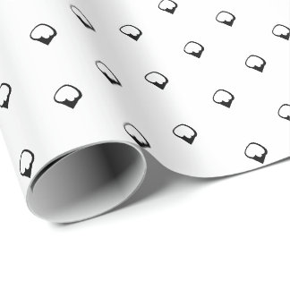 Cute black and white snowflakes winter gift wrapping paper