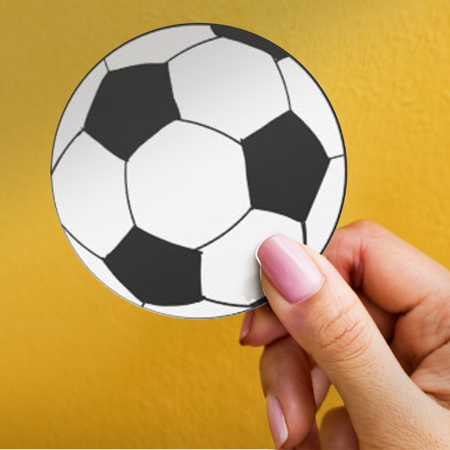 Cute Black and White Soccer Football Classic Round Sticker (Cute Black and White Soccer Football Classic Round Sticker)