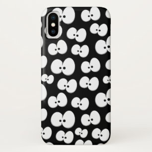 Cute Black and White Spooky Eyes Pattern Halloween Case-Mate iPhone Case