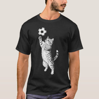 Cute Black And White Vintage Tabby Cat Kitten T-Shirt