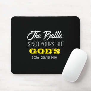 Cute Black and Yellow Bible Verse Christian Faith Mouse Pad