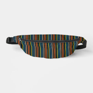 Cute black blue stripes bum bags