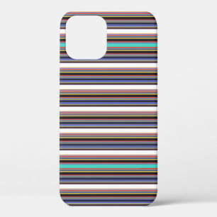 Cute black blue stripes iPhone 12 pro case