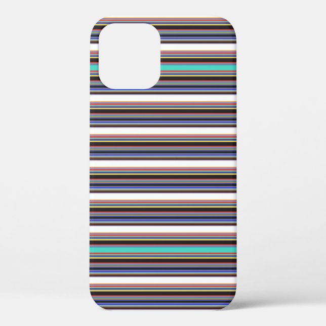 Cute black blue stripes Case-Mate iPhone case (Back)