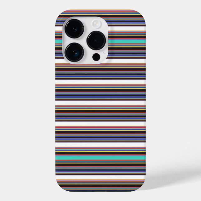 Cute black blue stripes Case-Mate iPhone case (Back)