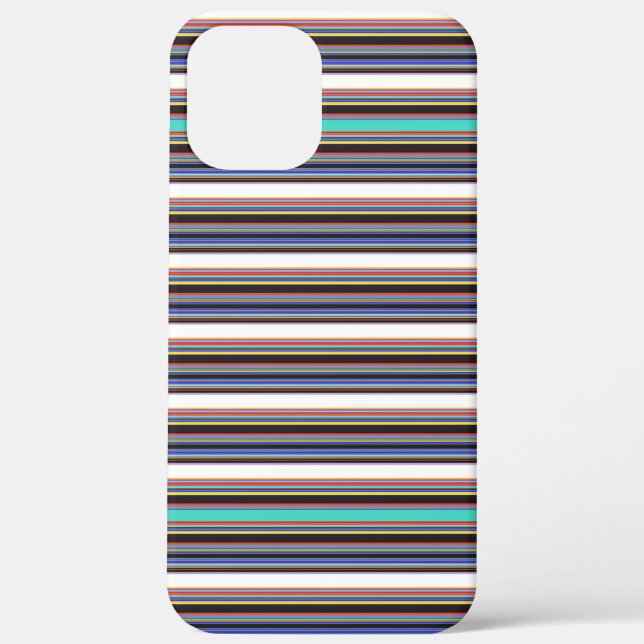 Cute black blue stripes Case-Mate iPhone case (Back)