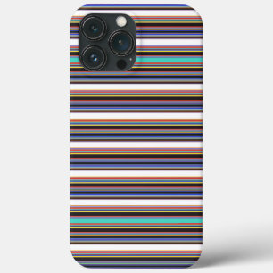 Cute black blue stripes iPhone 13 pro max case