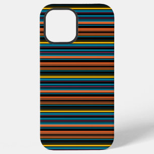 Cute black blue stripes iPhone 12 pro max case