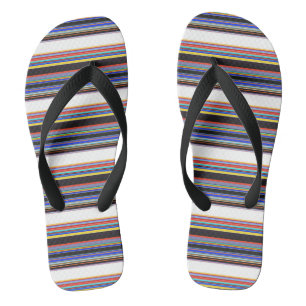 Cute black blue stripes jandals
