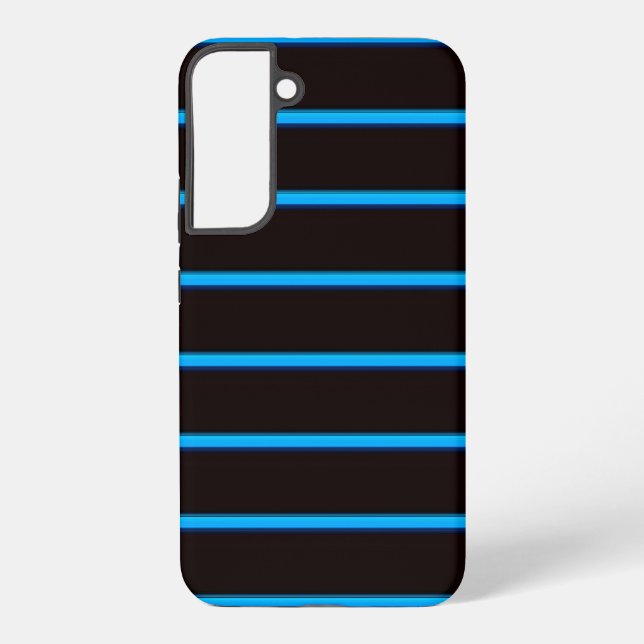 Cute black bluesky stripes samsung galaxy s22+ case (Back)