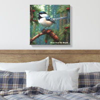 Cute Black-Capped Chickadee