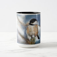 Cute Black Capped Chickadee Mug