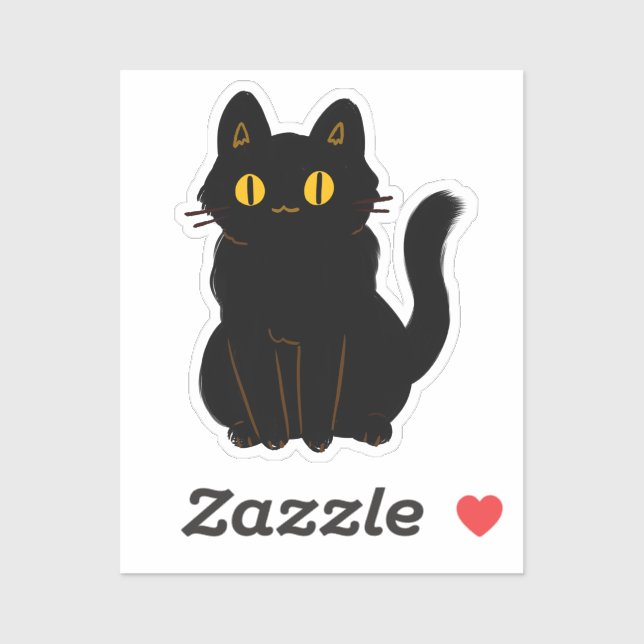 Cute Black Cat (Sheet)