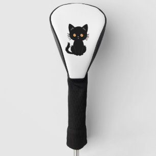 Cute Black cat 2 Golf Head Cover