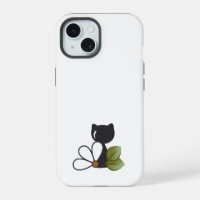 Cute Black Cat and flower – Personalised