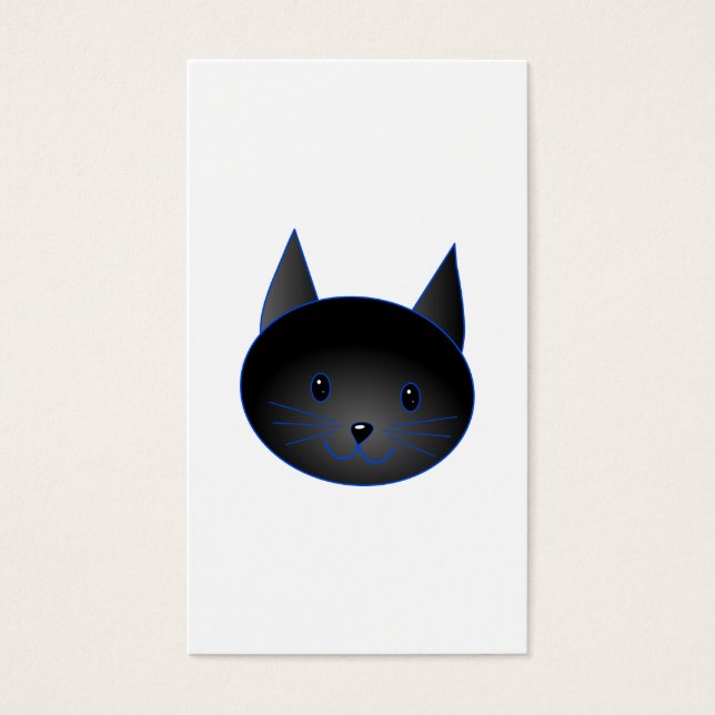Cute Black Cat. Cat Cartoon illustration. (Front)