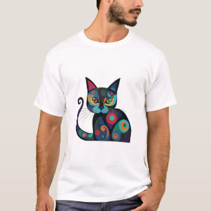 cute black cat design  T-Shirt