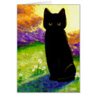 Cute Black Cat Flowers Funny Creationarts