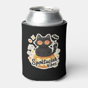 Cute Black Cat Halloween Pumpkin Oversized T-Shirt Can Cooler